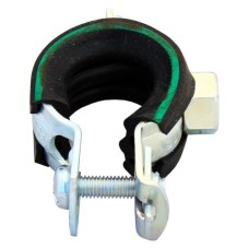 Хомут сантехнический крепежный трубный стальной оцинкованный с резиновой прокладкой Optimal Junior Mupro 48 мм