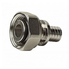 Соединитель латунный Дн 20-3/4" никелированный для PE-X труб под евроконус с накидной гайкой RAUTITAN Rehau