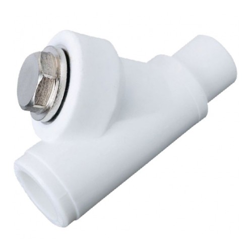 Фильтр PP-R сетчатый белый Дн 32 45гр внутренняя-наружная пайка VALFEX в Иркутске