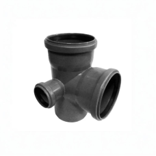 Крестовина PP-H двухплоскостная правая серая Дн 110-110-50 87гр б/нап в/к RTP (РосТурПласт) 2