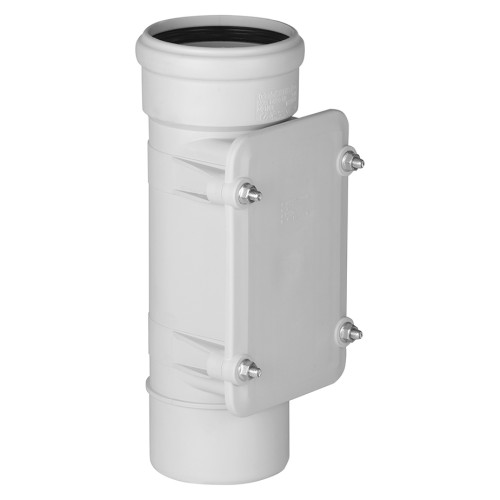 Ревизия канализационная PP-MD с крышкой Дн 58 (DN56) светло-серая бесшумный б/нап в/к Ostendorf Skolan dB SKRE в Иркутске