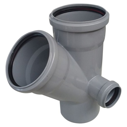 Крестовина PP-H двухплоскостная правая серая Дн 110-110-50 45гр б/нап в/к RTP (РосТурПласт) в Иркутске
