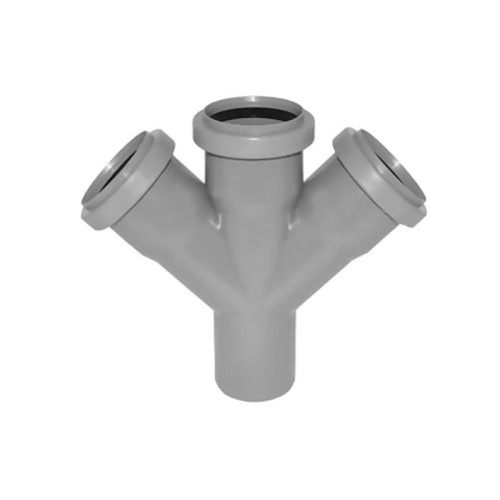 Крестовина PP-H одноплоскостная серая Дн 110-50-50 45гр б/нап в/к Ostendorf HT HTDA в Иркутске