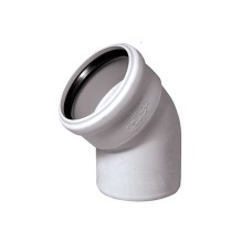 Отвод канализационный PP-M белый Дн 50 30гр бесшумный б/нап в/к RTP (РосТурПласт)