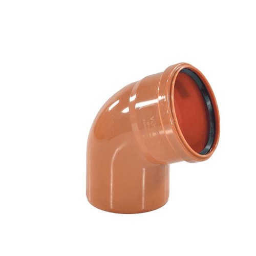 Отвод канализационный PP-B коричневый Дн 110 67гр б/нап в/к VALFEX в Иркутске