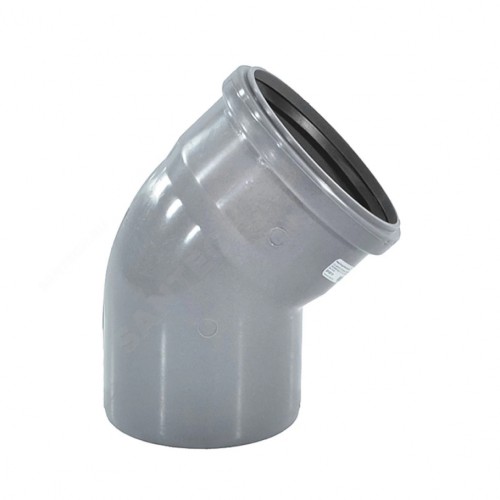 Отвод канализационный PP-H серый Дн 50 30гр б/нап в/к Ostendorf HT HTB в Иркутске