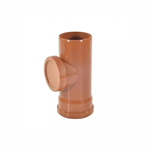 Ревизия канализационная PP-B с крышкой коричневая Дн 110 б/нап в/к RTP (РосТурПласт) в Иркутске