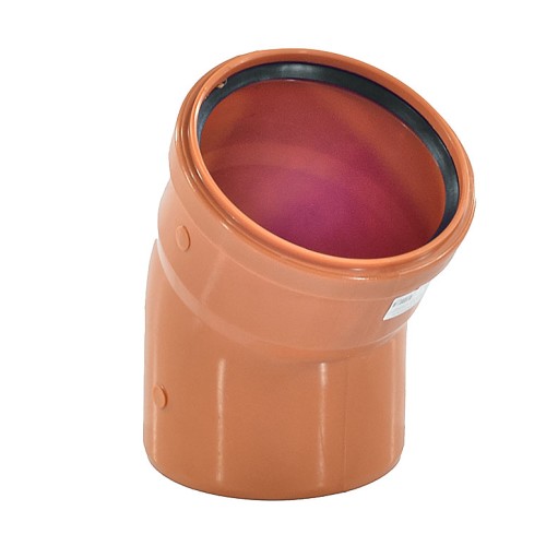 Отвод канализационный PP-B коричневый Дн 160 15гр б/нап в/к VALFEX в Иркутске