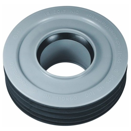 Переход канализационный PP-H внутренний серый Дн 110-75 б/нап для установки в раструб Ostendorf HT HTRI в Иркутске