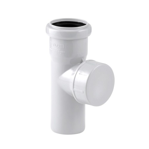 Ревизия канализационная PP-M с крышкой белая Дн 110 бесшумный б/нап в/к RTP (РосТурПласт) в Иркутске