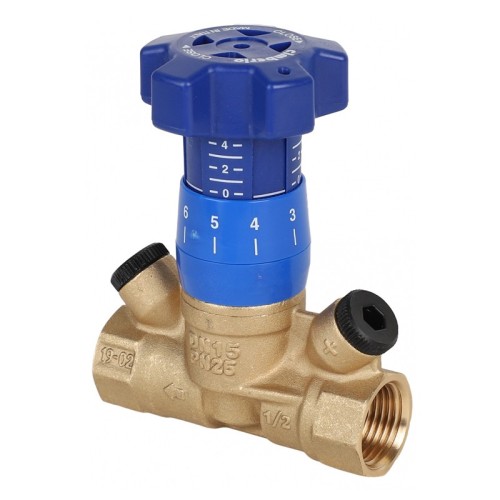 Клапан балансировочный латунный ручной с внутренней резьбой 2,5 МПа CIM 787R Cimberio 20 мм в Иркутске