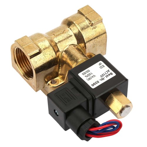 Клапан электромагнитный латунный открытый обратного действия с внутренней резьбой 1,6 МПа 15х52 мм 1/2" в Иркутске