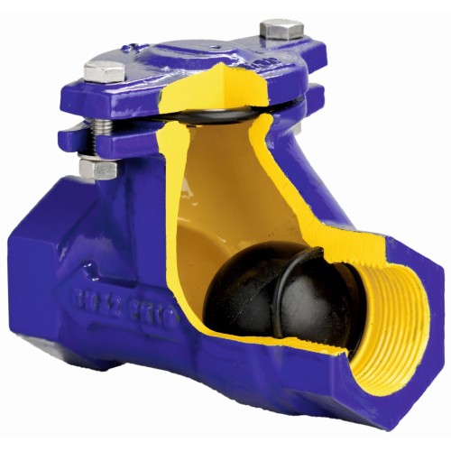 Клапан обратный чугунный Y-тип с внутренней резьбой NBR 1,6 МПа D-022S ABRA 50х175 мм в Иркутске