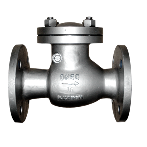 Клапан обратный стальной поворотный фланцевый 1,6 МПа 19с76нж 80х310 мм в Иркутске