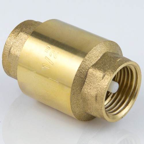 Клапан обратный латунный осевой пружинный с внутренней резьбой 1,6 МПа 25х53 мм в Иркутске
