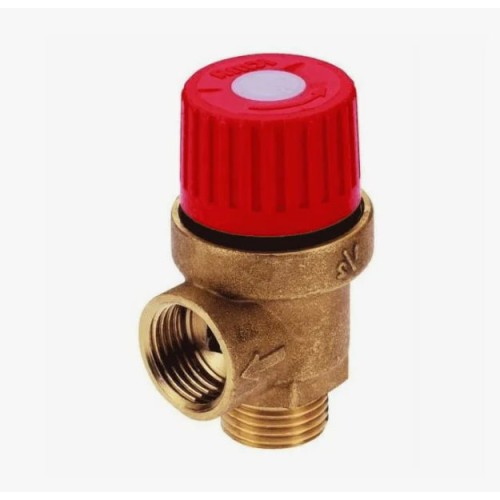 Клапан предохранительный латунный пружинный с внутренней-наружной резьбой 1,0 МПа Uni-Fitt 15 мм 1/2" в Иркутске