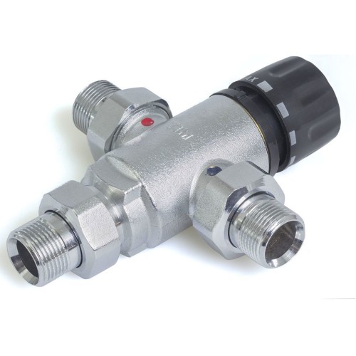 Клапан смесительный латунный термостатический с наружной резьбой-американкой 1,0 МПа TermoFar FAR 15 мм 1/2" в Иркутске