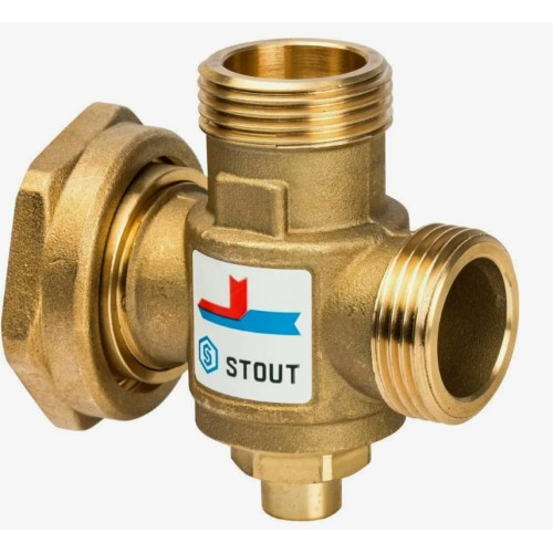 Клапан смесительный латунный термостатический седельный с внутренней-наружной резьбой 1,0 МПа SVM-0050 STOUT 40 мм 1 1/2" в Иркутске