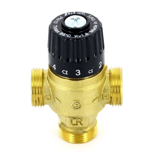 Клапан смесительный латунный термостатический трехходовой с наружной резьбой 0,5 МПа 353G Uni-Fitt 25 мм 1" в Иркутске