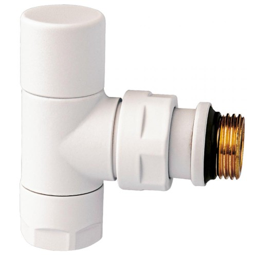 Клапан термостатический угловой Ду-15 (1/2") Ру-10 ВР-НР (ВН-НАР) белый серия E Oventrop в Иркутске
