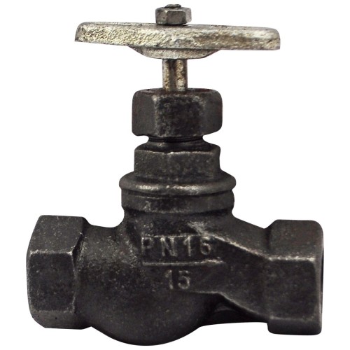Клапан запорный чугунный с внутренней резьбой 1,6 МПа 15кч18п Китай 50х200 мм в Иркутске