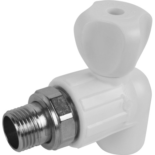 Клапан запорный угловой PP-R наружная резьба 2,5 МПа RTP (РосТурПласт) 25 мм 3/4" ГОСТ 32415-2013 в Иркутске