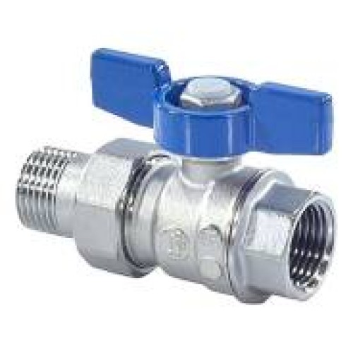 Кран запорный латунный полнопроходной с ручкой-бабочкой ВР-американка Ру 35 R859 Giacomini 15х74 мм 1/2" в Иркутске