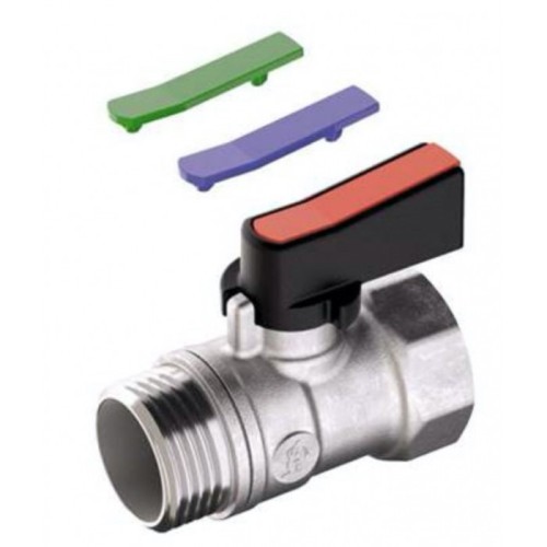 Кран запорный латунный полнопроходной с ручкой-флажком ВР-НР Ру 16 R694 Giacomini 15х46 мм 1/2" в Иркутске