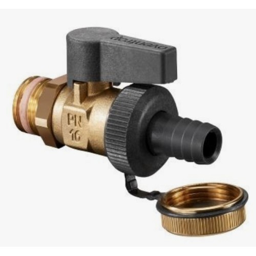 Кран запорный латунный полнопроходной с ручкой-рычагом НР-штуцер Ру 16 Optiflex KFE Oventrop 15 мм 1/2" в Иркутске