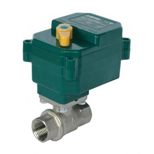 Кран шаровый латунный с электроприводом полнопроходной ВР (ВН) Ру 40 Neptun Bugatti 15 мм 1/2" в Иркутске