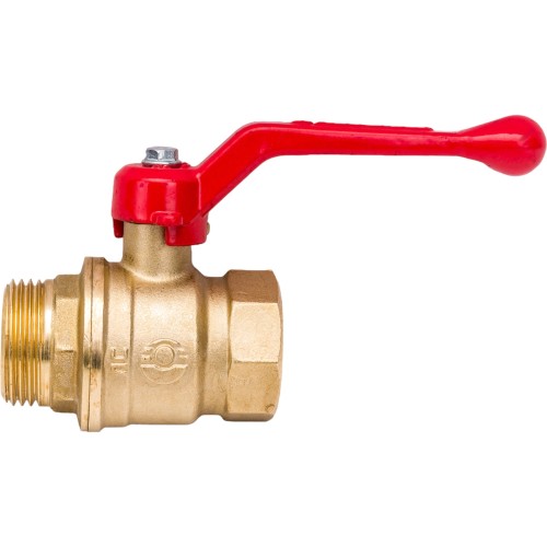 Кран запорный латунный стандартнопроходной с ручкой-рычагом ВР-НР Ру 40 RTP (РосТурПласт) 15 мм 1/2" в Иркутске