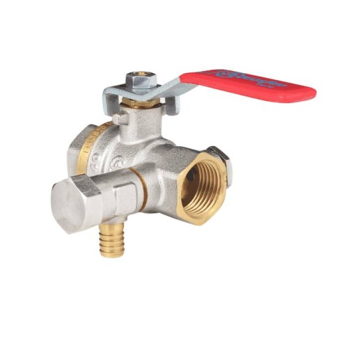 Кран запорный латунный со спускником полнопроходной с ручкой-рычагом ВР (ВН) Ру 25 Ideal 115 Itap 20 мм 3/4" в Иркутске