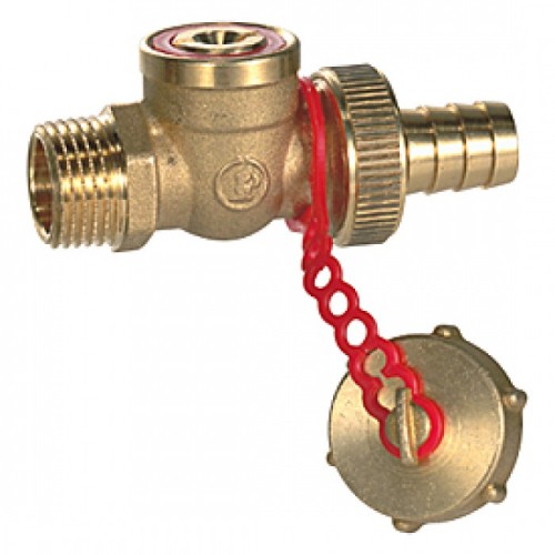 Кран шаровый латунный сливной стандартнопроходной со штуцером НР Ру 10 R608 Giacomini 15х78 мм 1/2" в Иркутске