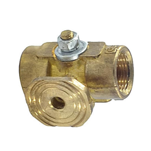 Кран латунный трехходовой стандартнопроходной для манометра с фланцем без ручки ВР (ВН) Ру 16 11Б18БК, КПТ ВИПРА 15 мм 1/2" в Иркутске