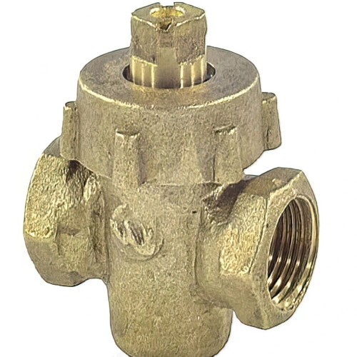 Кран латунный пробко-сальниковый стандартнопроходной ВР (ВН) Ру 10 11б6бк ККАЗ 15х55 мм 1/2" в Иркутске