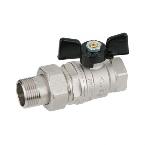 Кран запорный латунный полнопроходной с ручкой-бабочкой ВР-американка Ру 50 Bugatti 922 Bugatti 15 мм 1/2" в Иркутске