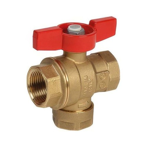 Кран запорный латунный с фильтром полнопроходной с ручкой-бабочкой ВР (ВН) Ру 32 R701 Giacomini 20 мм 3/4" в Иркутске