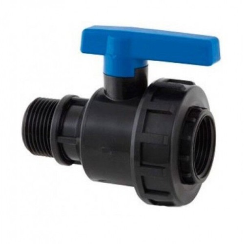 Компрессионный кран ПНД Дн 1/2"-1/2" ВР-НР (ВН-НАР) Ру-10 RTP (РосТурПласт) в Иркутске