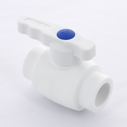 Кран полипропиленовый PP-R запорный прямой стандартнопроходной с внутренней пайкой белый ручка-рычаг Ру 25 VALFEX 32 мм ГОСТ 32415-2013 в Иркутске