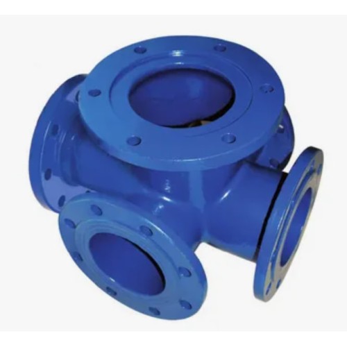 Крест с пожарной подставкой фланцевый ППКФ Ду 100-100 ВЧШГ с ЦПП цинк+AL ГОСТ ISO 2531-2012 в Иркутске