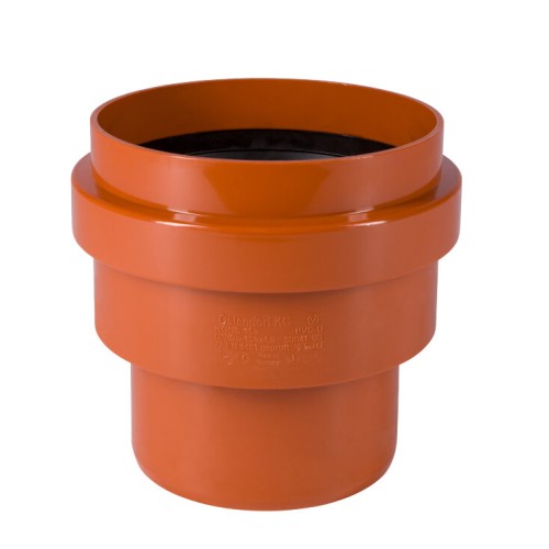 Переход НПВХ (ПВХ) Дн 200 коричневый безнапорный на гладкий конец керамической трубы Ostendorf KGUS в Иркутске