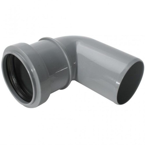 Отвод НПВХ (ПВХ) с раструбом серый Дн 110 87гр безнапорный в/к ТУ 6-49-33-92 Хемкор в Иркутске