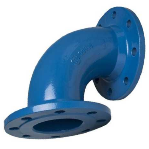 Отвод фланцевый ОФ Ду-100 45 градусов (L=140) ВЧШГ с ЦПП цинк+AL ГОСТ ISO 2531-2012 в Иркутске