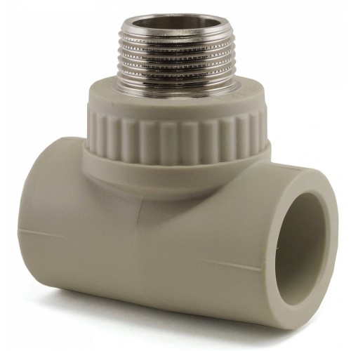 Тройник PP-R комбинированный серый НР (НАР) Дн 20-3/4" Wavin Ekoplastik в Иркутске