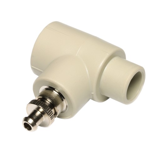 Штуцер PP-R серый с выпускным вентилем Дн 25 Wavin Ekoplastik в Иркутске