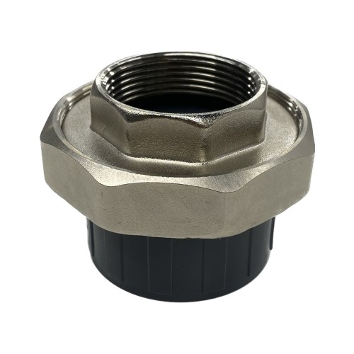 Муфта ПВХ под клеевое соединение Дн 63х2" НР серая разъемная Aquaviva AQVBND63M в Иркутске