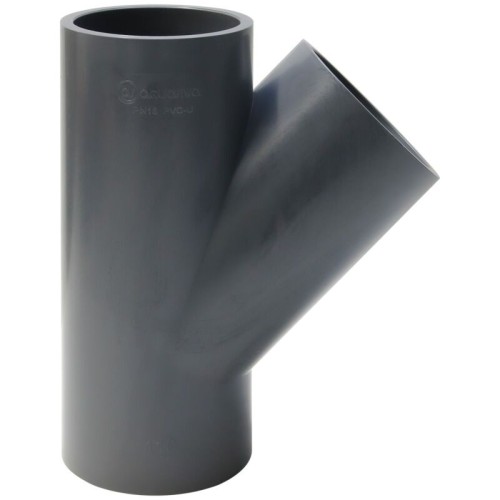 Тройник ПВХ клеевой Дн 160 45гр Ру-16 серый напорный Aquaviva в Иркутске