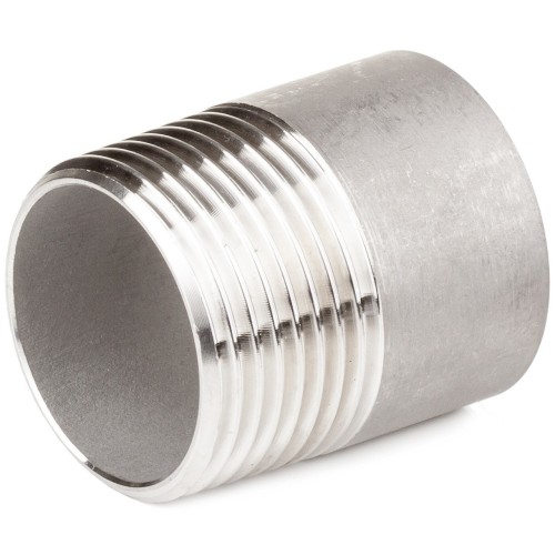 Резьба стальная оцинкованная удлиненная НР-сварка АС 50х70 мм 2" ГОСТ 3262-75