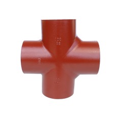 Крестовина чугунная SML Ду 125-100-100 88гр безраструбная Китай