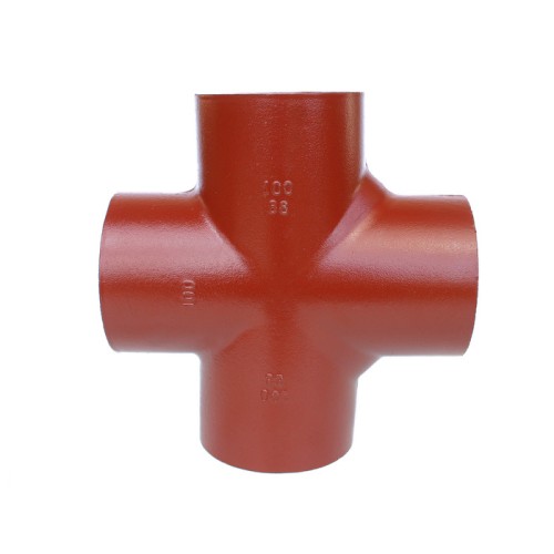 Крестовина чугунная SML Ду 100-100-100 88гр безраструбная Китай в Иркутске